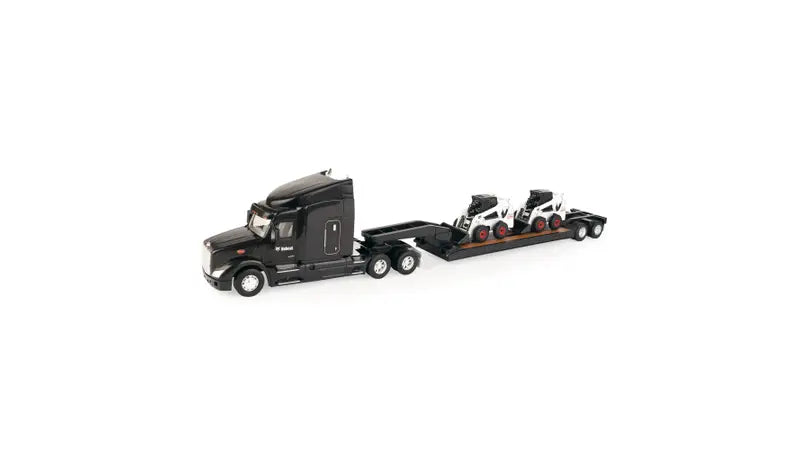 1:32 Peterbilt 579 with S450 Skid Steer Loaders Toy Set