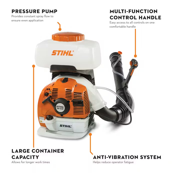 stihl sr 430 gas backpack sprayer 4244 011 2601 us