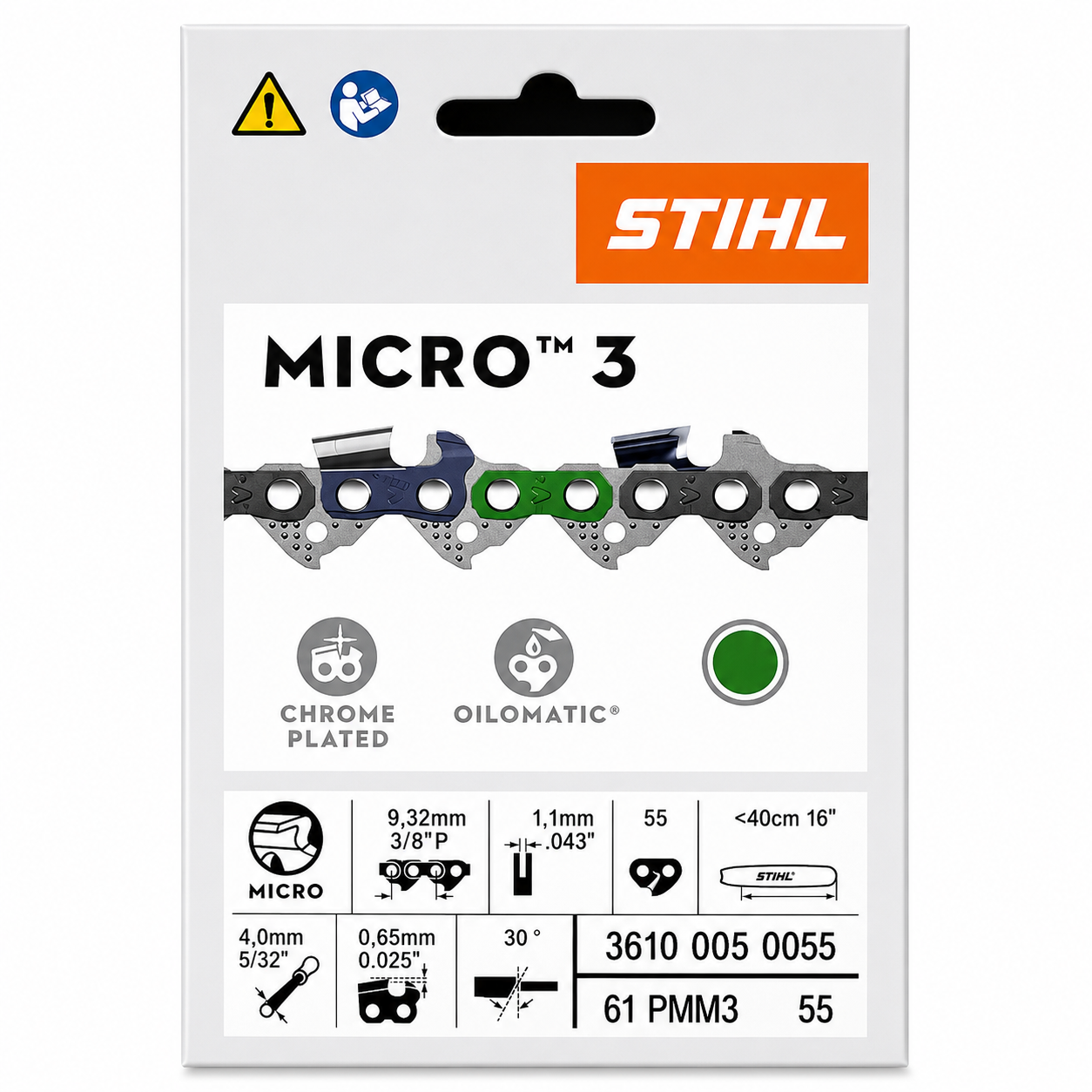 stihl 61pmm3 55 micro saw chain loop 3610 005 0055