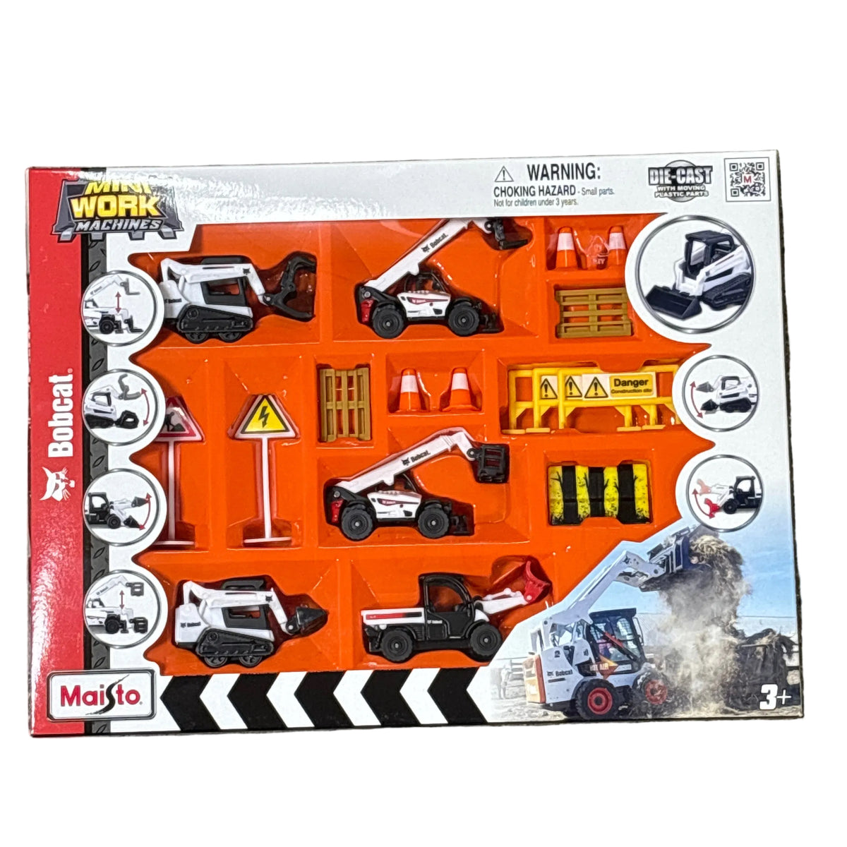 bobcat mini work machines toy play set