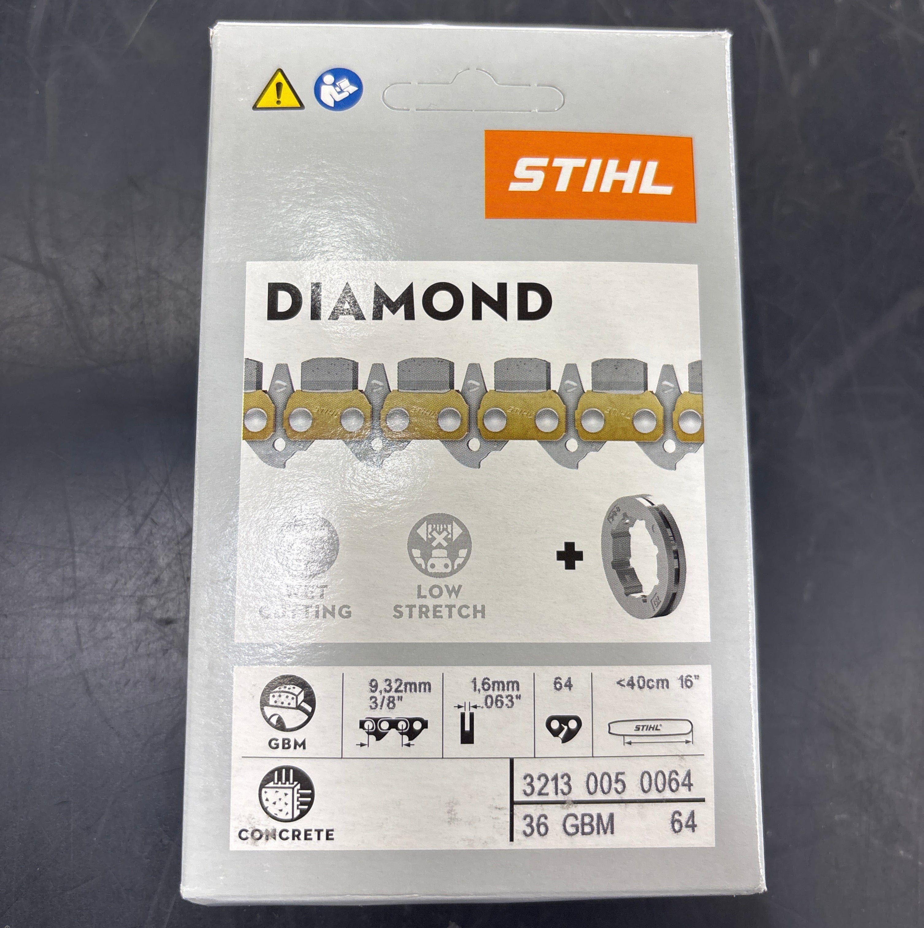 16 Inch Bar 3/8 Inch Pitch Diamond Abrasive Chain