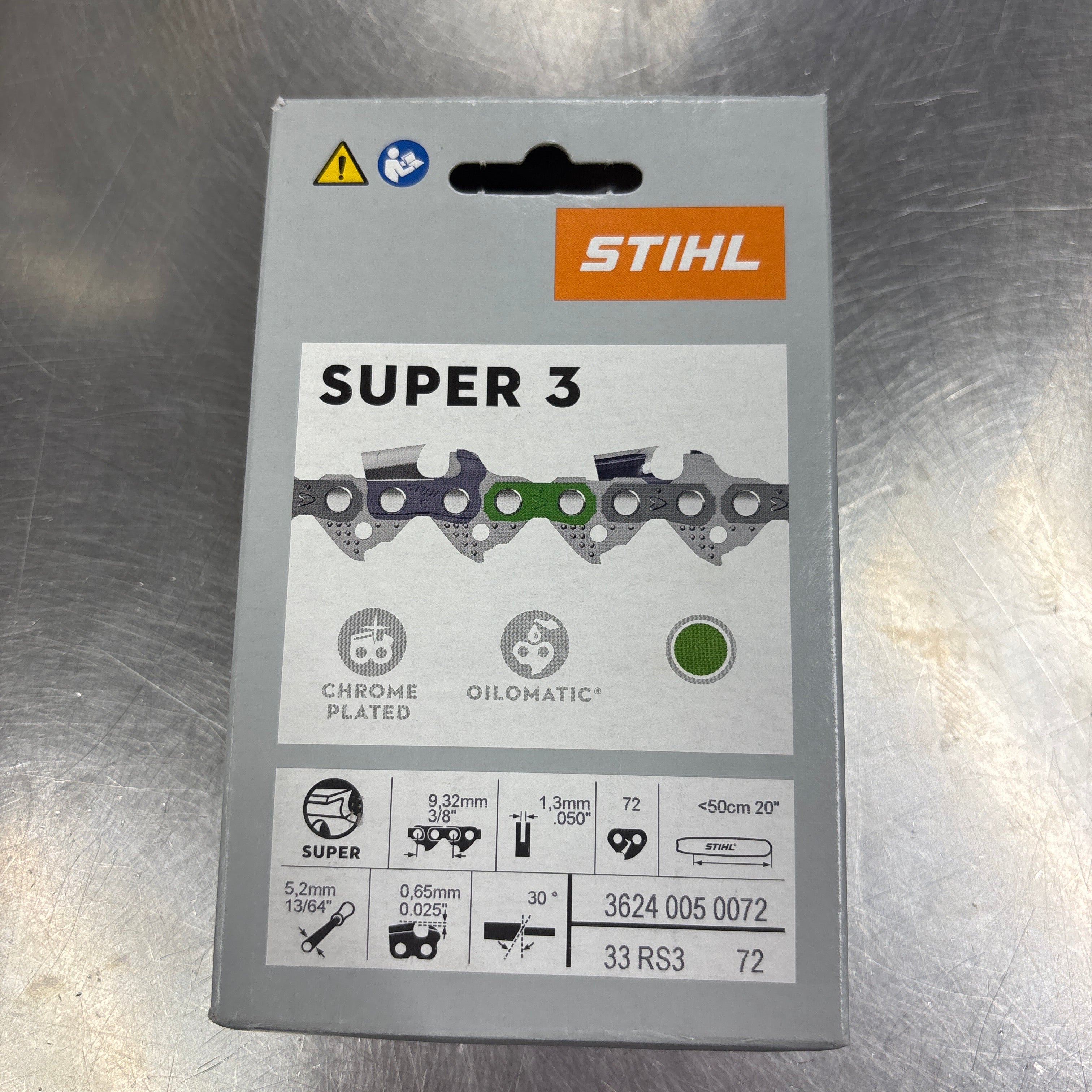 stihl 33rs3 72 rapid super saw chain loop 3624 005 0072