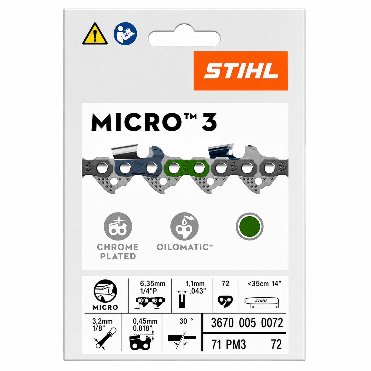 stihl 71pm3 72 micro saw chain loop 3670 005 0072