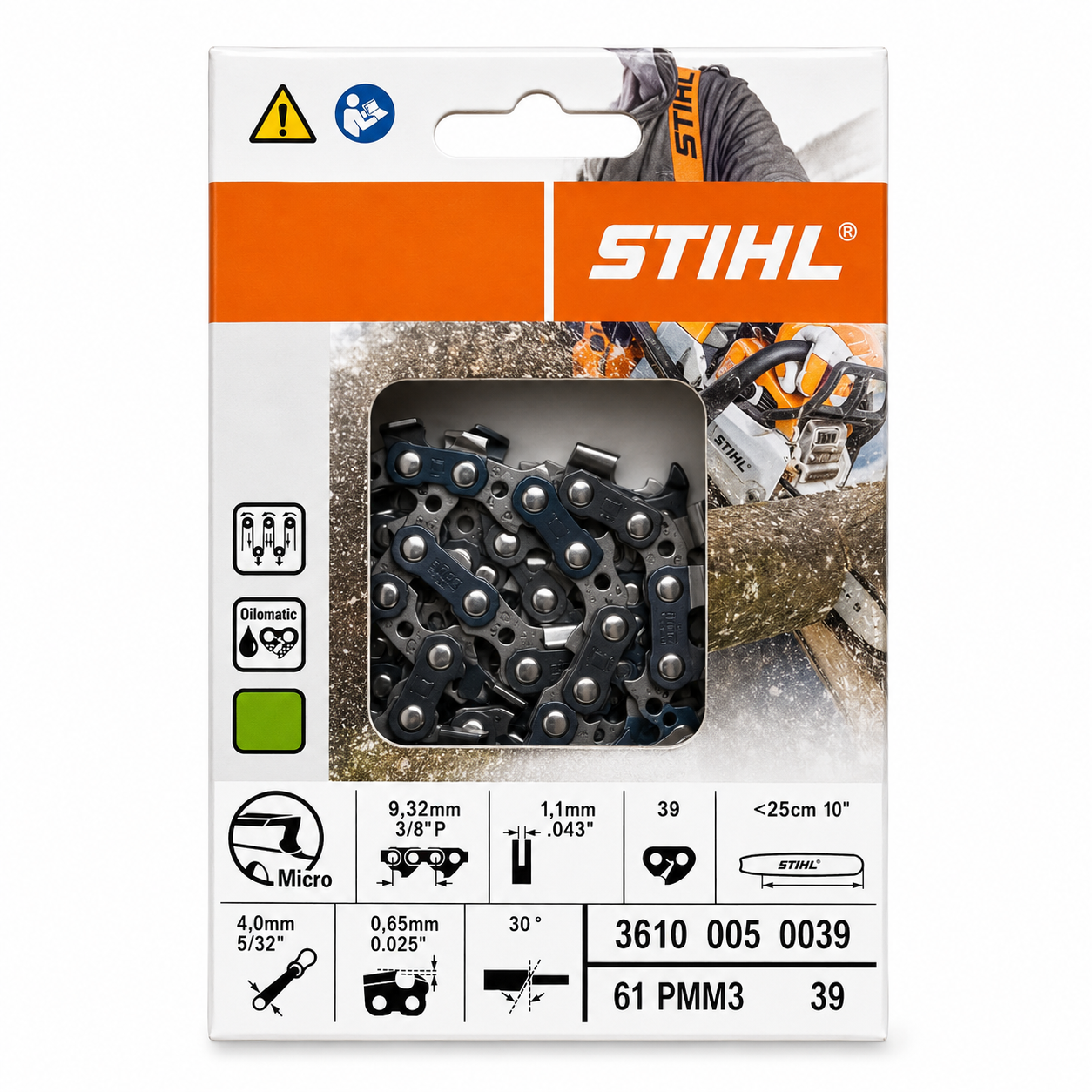 stihl 61pmm3 39 micro saw chain loop 3610 005 0039