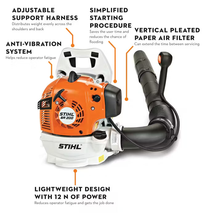 stihl br 200 backpack blower 4241 011 1606 us