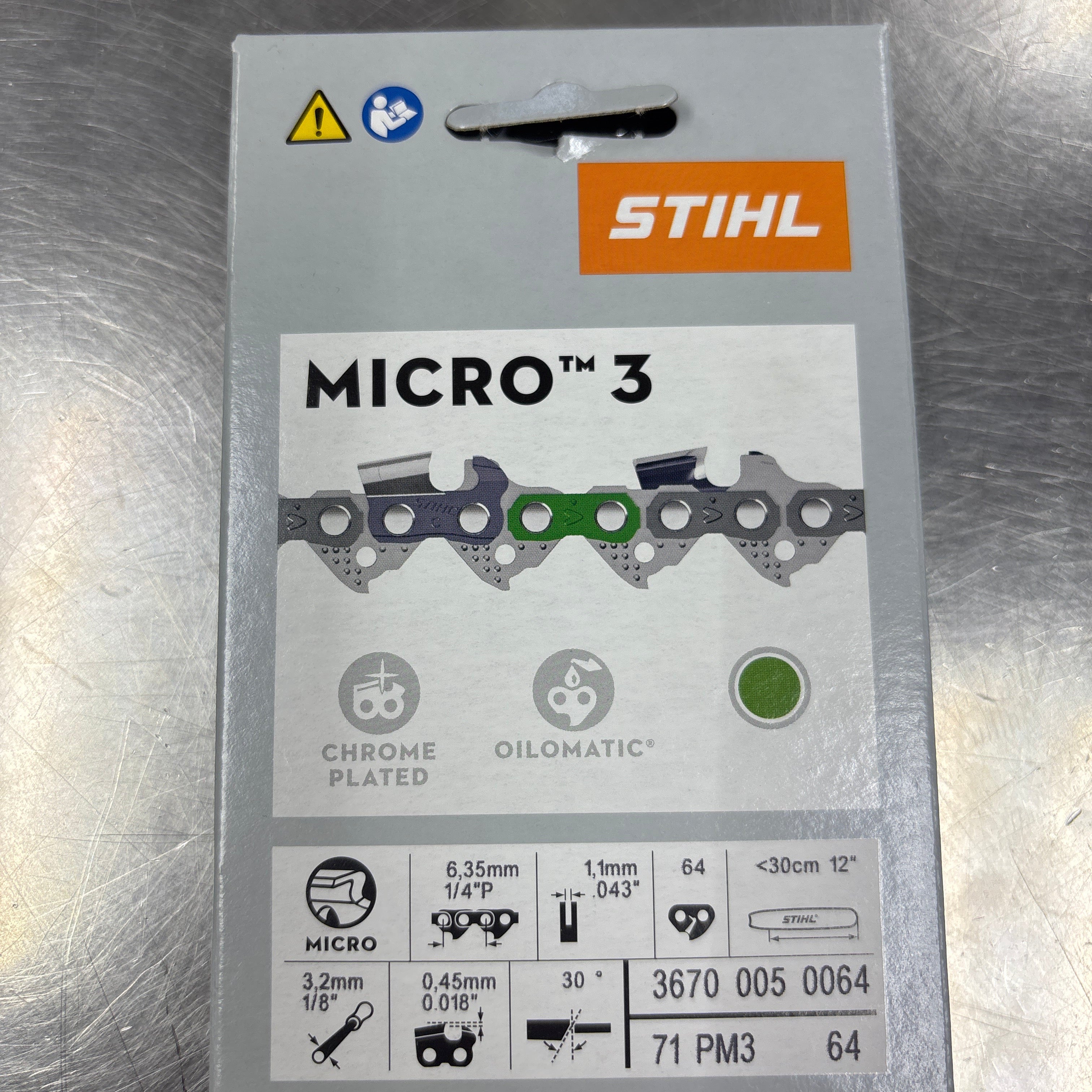 stihl 71pm3 64 micro saw chain loop 3670 005 0064