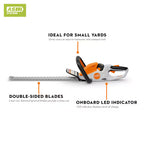 hsa 40 hedge trimmer w two as 2 batteries al 1 charger