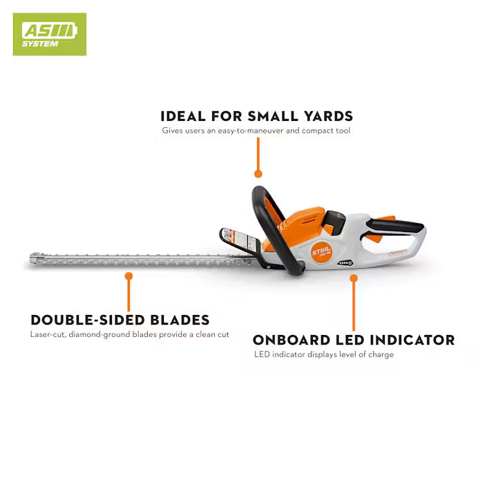 hsa 40 hedge trimmer w two as 2 batteries al 1 charger