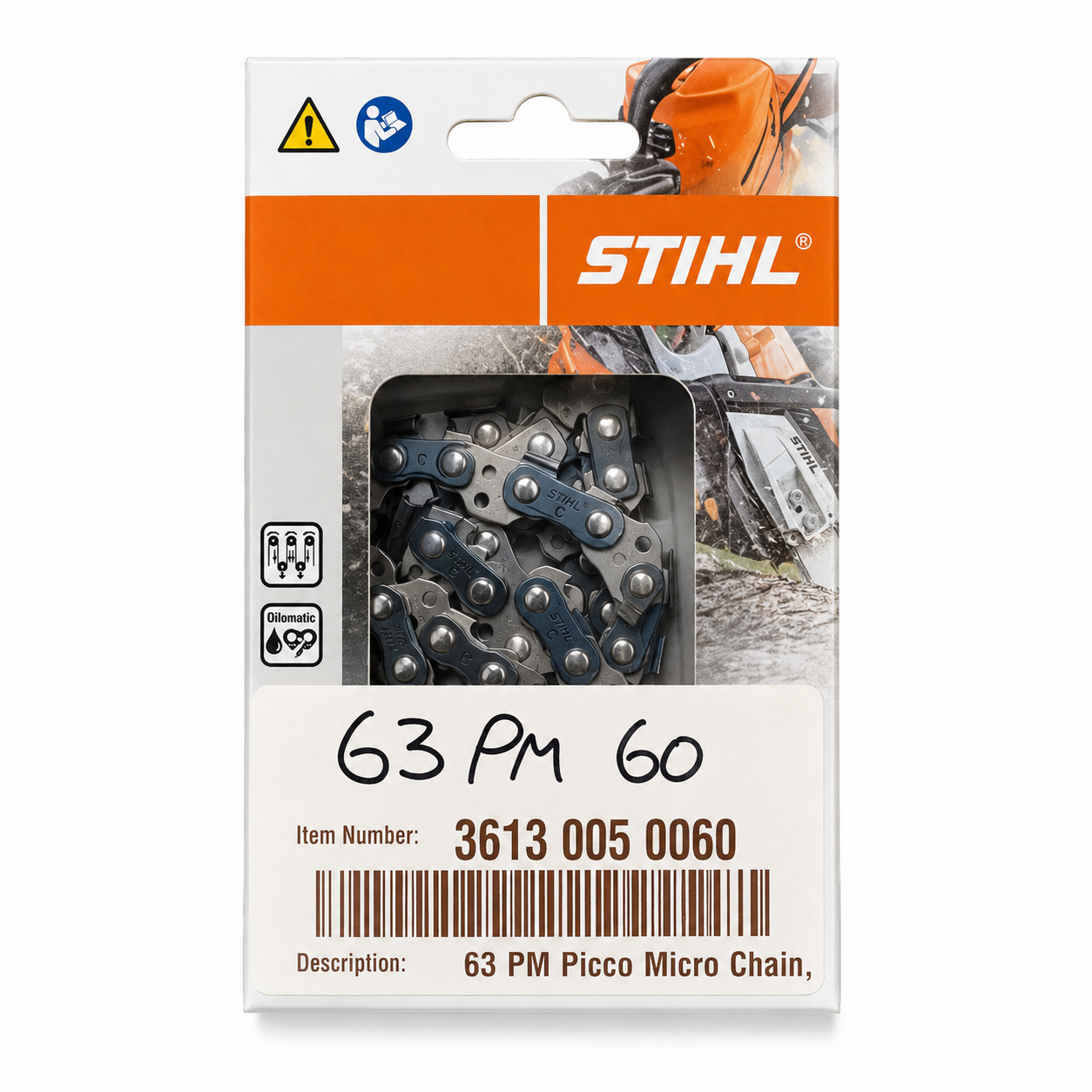 stihl 63pm 60 micro saw chain loop 3613 005 0060