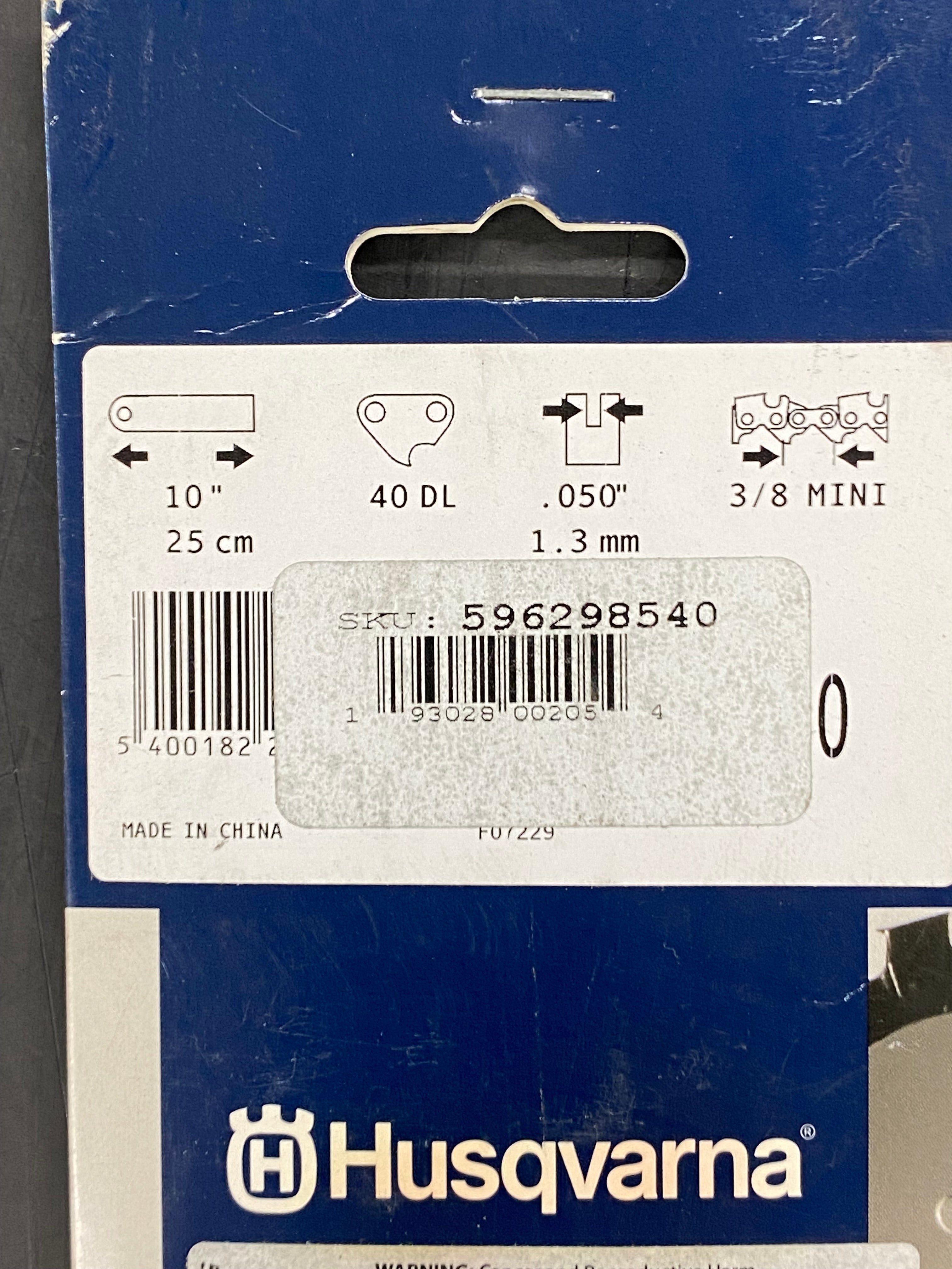 husqvarna 10 chainsaw bar 596298540