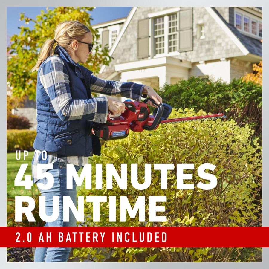 60V MAX* 24 in. Brushless Hedge Trimmer - 2.0Ah Battery Included