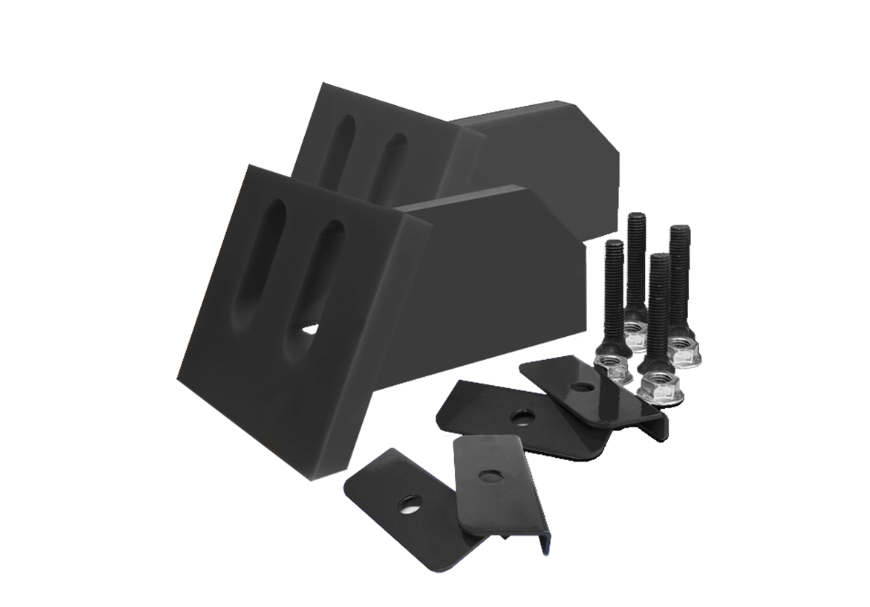 Poly Back Drag Catch Kit For Steel Edge (3.5 inch Bolts)
