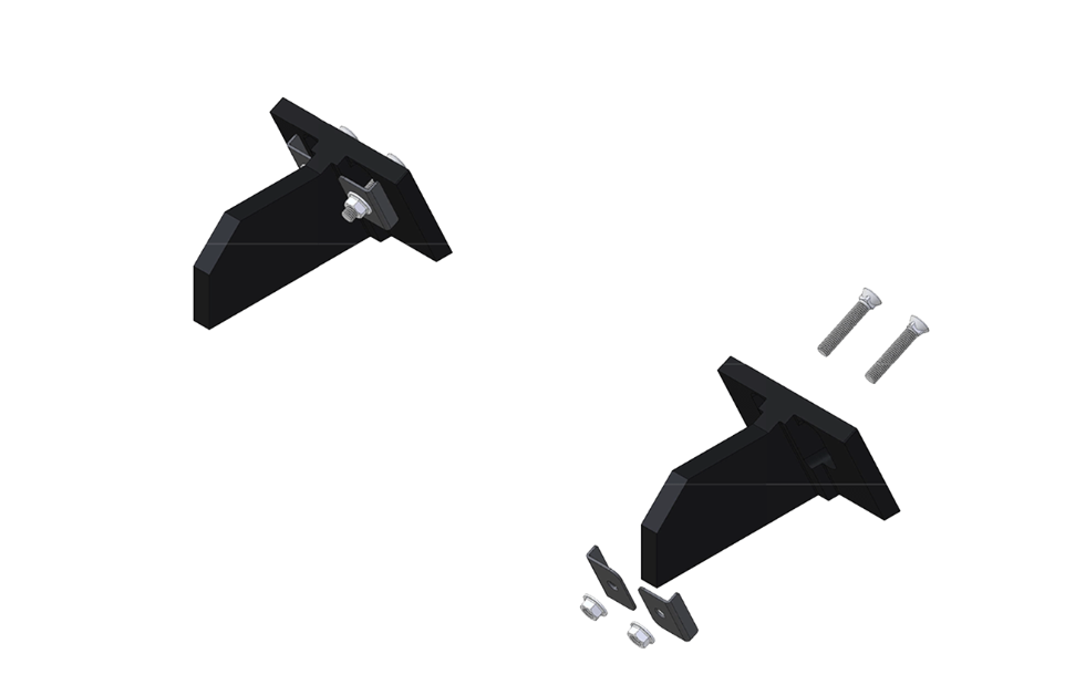 poly back drag catch kit for steel edge 3 5 inch bolts