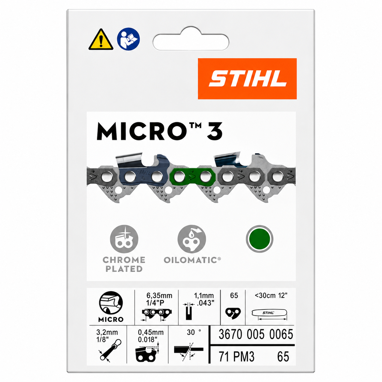 stihl 71pm3 65 micro saw chain loop 3670 005 0065