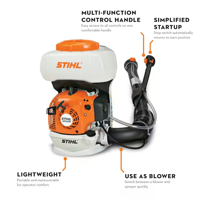 stihl sr 200 gas backpack sprayer 4241 011 2602 us