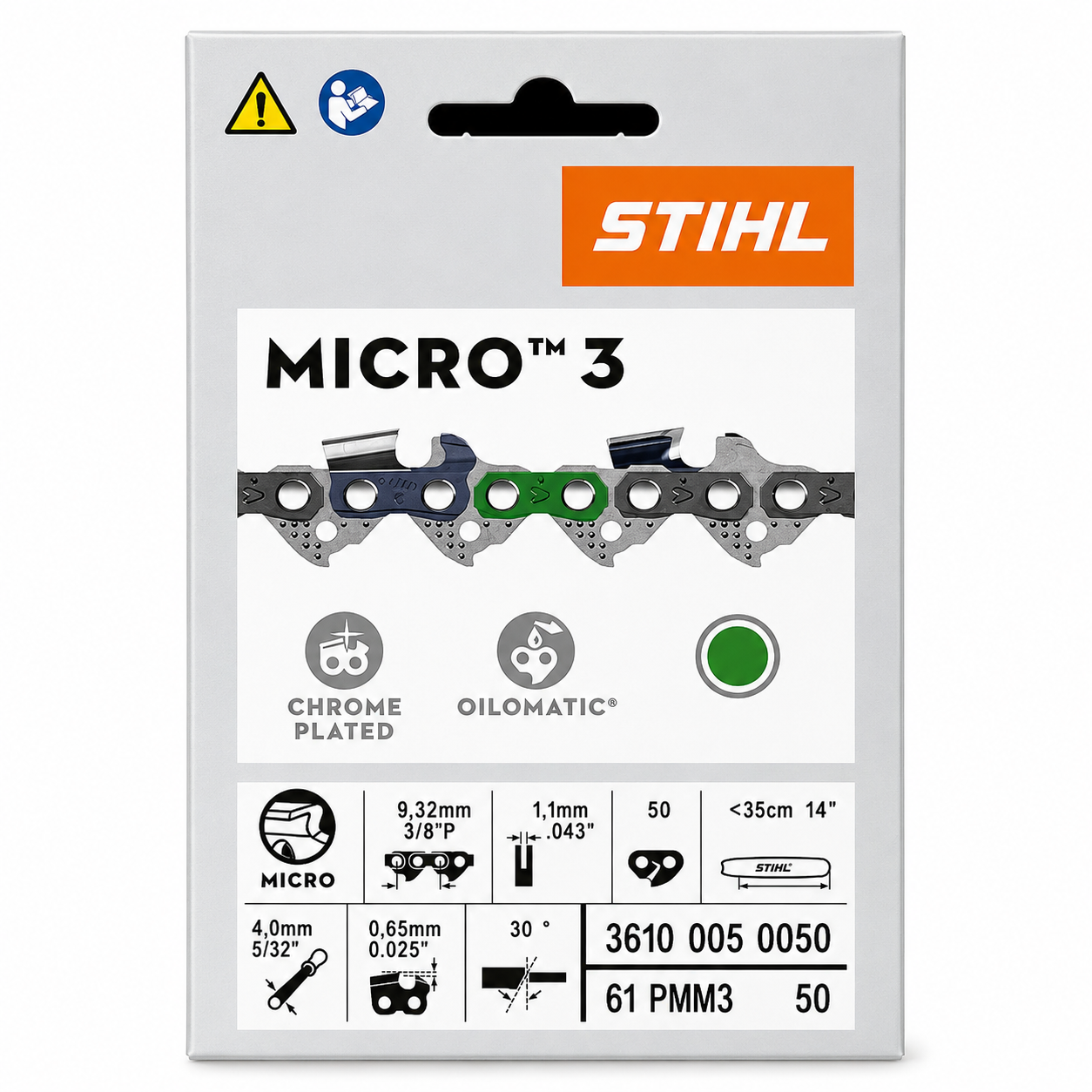 stihl 61pmm3 50 micro saw chain loop 3610 005 0050