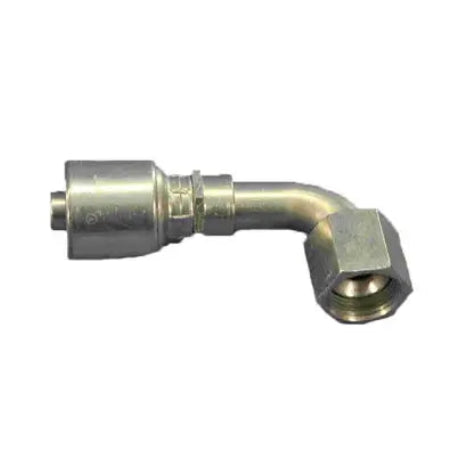 Bobcat Female Coupler JIC 37 Degree Flare Swivel 90 Degree Bent Tube 6683736