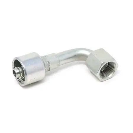 Bobcat Female Coupler JIC 37 Degree Flare Swivel 90 Degree Bent Tube for Skid Steer Loaders, 6683724