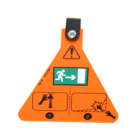 bobcat rear cab window exit tag 6731478