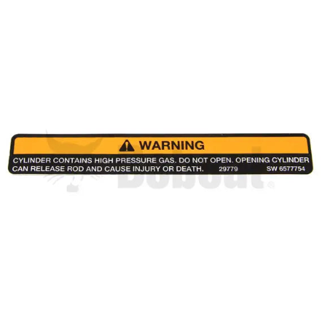 Bobcat Cylinder Warning Decal, 6577754