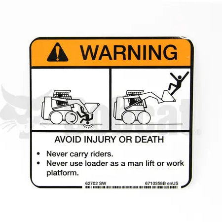 Bobcat Warning Decal, 6710358