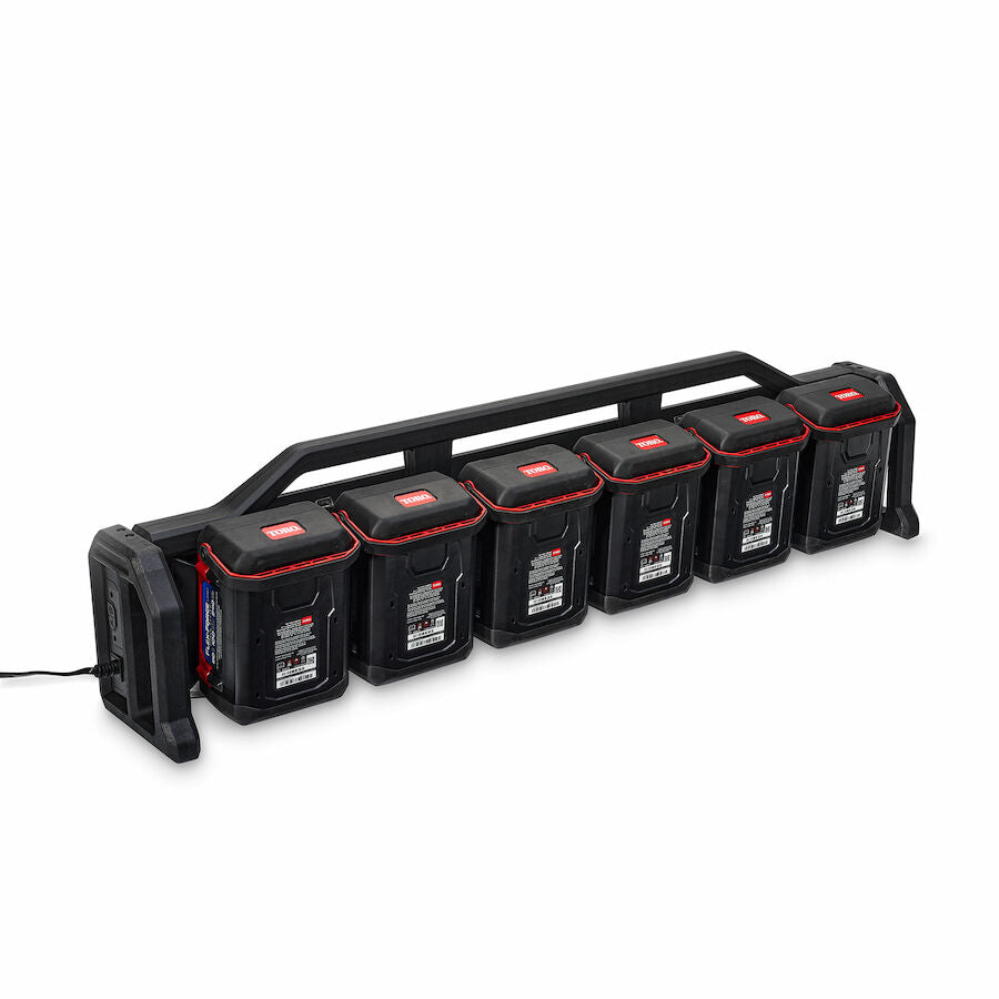 toro 60v max flex force 12a 6 pod charger 66550