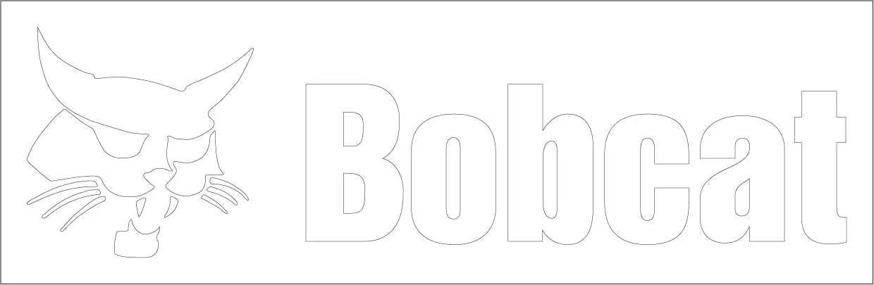 White Bobcat Logo Decal for Bobcat Equipment (2.68 x 8.25)