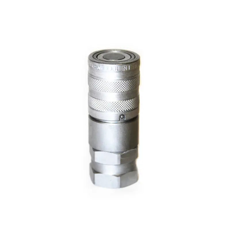 Flat Faced Female Coupler, 3/8" body, 3/4" UNF/ORB thread