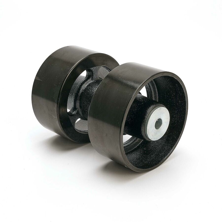 road wheel assembly for center lug track