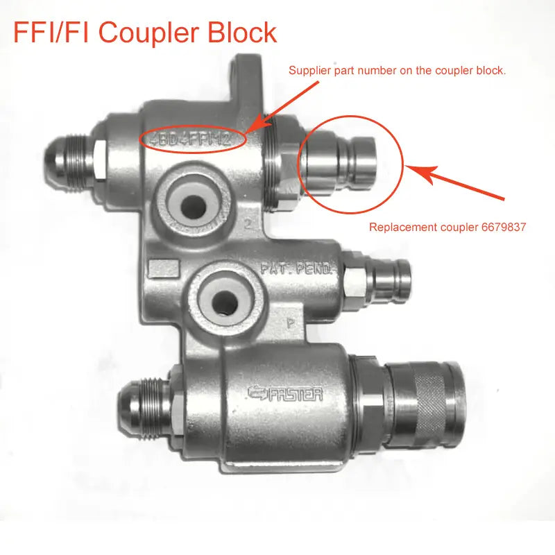 Male Flat Face Hydraulic Quick Coupler Block Cartridge