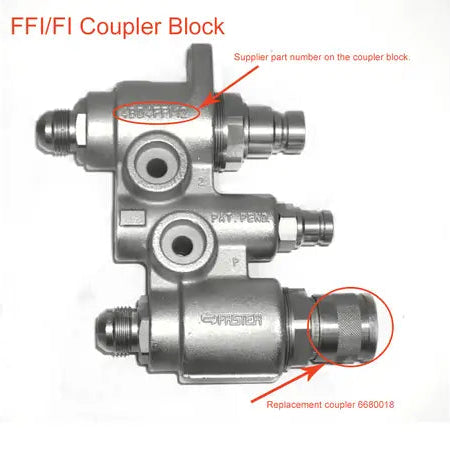 bobcat female flat face hydraulic coupler replacement cartridge 6680018