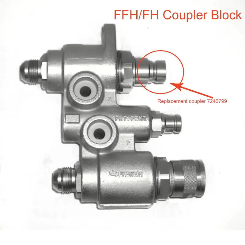 bobcat male flat face hydraulic quick coupler block cartridge 7246799