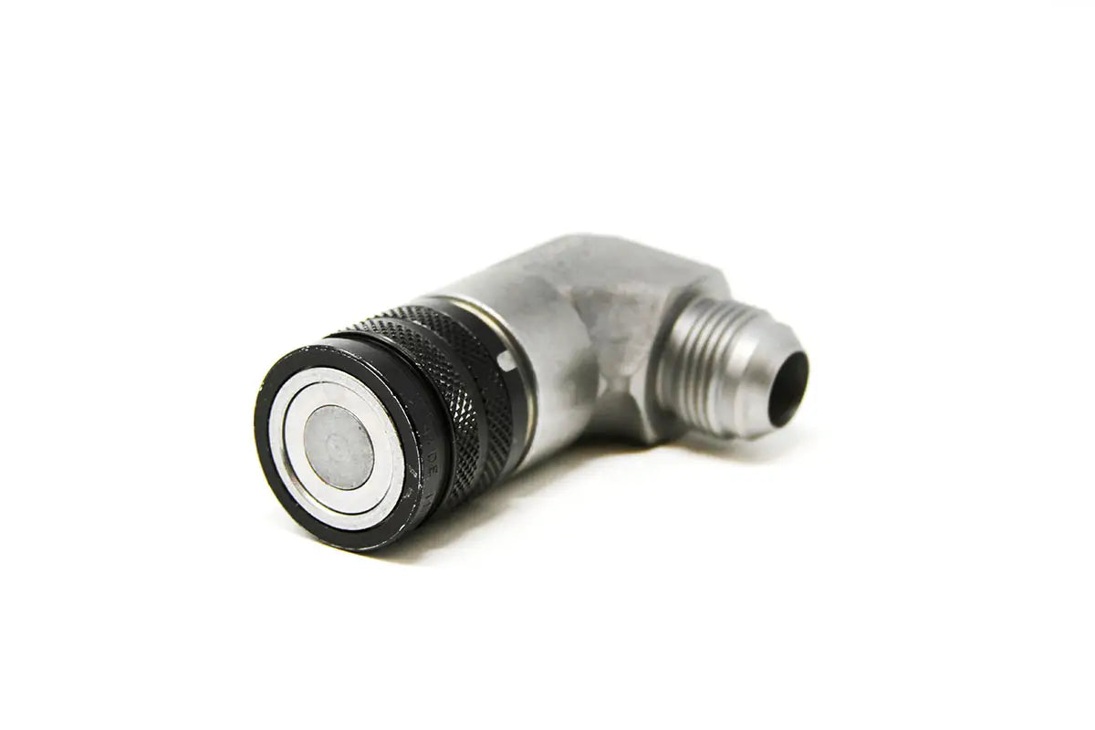 90 Degree Flat Faced Female Coupler, 1/2" body, 1-1/16" JIC Thread