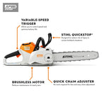 stihl msa 220 c b battery powered chainsaw ma03 200 0014
